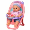 LEAN TOYS Muñeca bebé Hace pipí, balbucea, llora, habla 12 sonidos, accesorios, silla