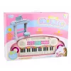 LEAN TOYS Piano-órgano electrónico para niños con taburete, micrófono, MP3 - Rosa