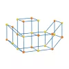 LEAN TOYS Set creativo de tubos de construcción para construir en 3D, 340 piezas