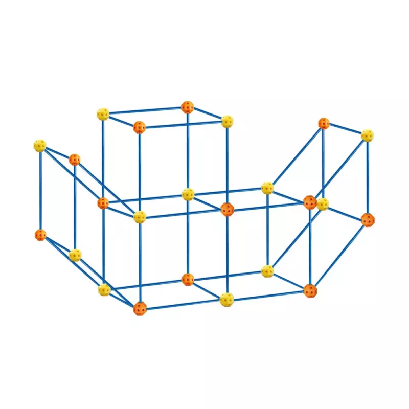 LEAN TOYS Set creativo de tubos de construcción para construir en 3D, 340 piezas