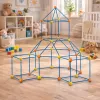 LEAN TOYS Set creativo de tubos de construcción para construir en 3D, 340 piezas
