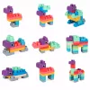 LEAN TOYS Bloques sensoriales blandos en bolsa para niños, de colores, 30 uds.