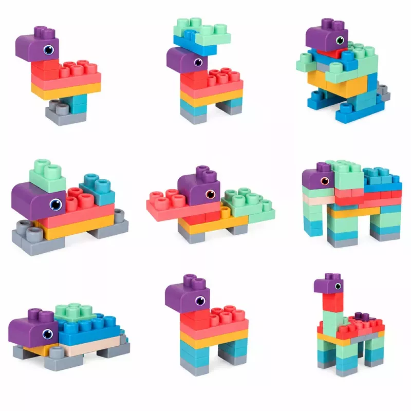 LEAN TOYS Bloques sensoriales blandos en bolsa para niños, de colores, 30 uds.