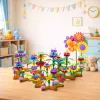 LEAN TOYS Set de bloques de construcción de jardín de flores de colores DIY 148 piezas