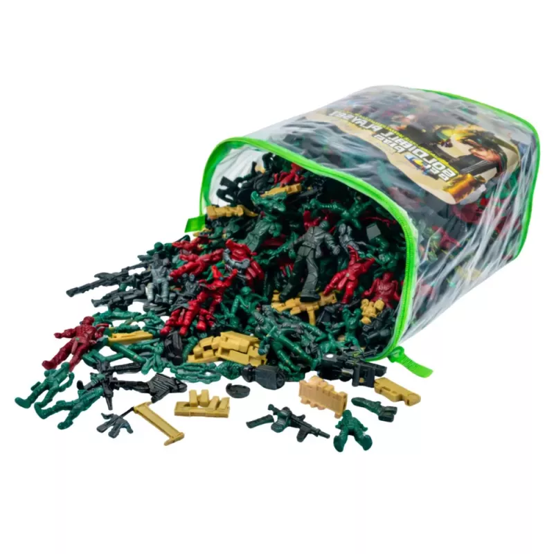 LEAN TOYS Base militar Figuras Soldados Vehículos Gran set militar 300 piezas