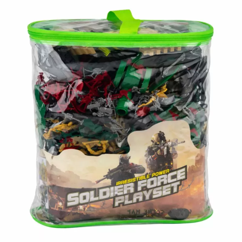 LEAN TOYS Base militar Figuras Soldados Vehículos Gran set militar 300 piezas