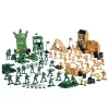 LEAN TOYS Base militar Figuras Soldados Vehículos Gran set militar 400 piezas