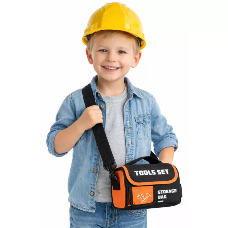 LEAN TOYS Set de herramientas DIY en bolsa Taladro y destornilladores 25 piezas