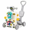 LEAN TOYS Juguete educativo interactivo 5 en 1, andador, juguete de empuje, triciclo, patinete, mesa de juegos, gris
