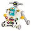LEAN TOYS Juguete educativo interactivo 5 en 1, andador, juguete de empuje, triciclo, patinete, mesa de juegos, gris