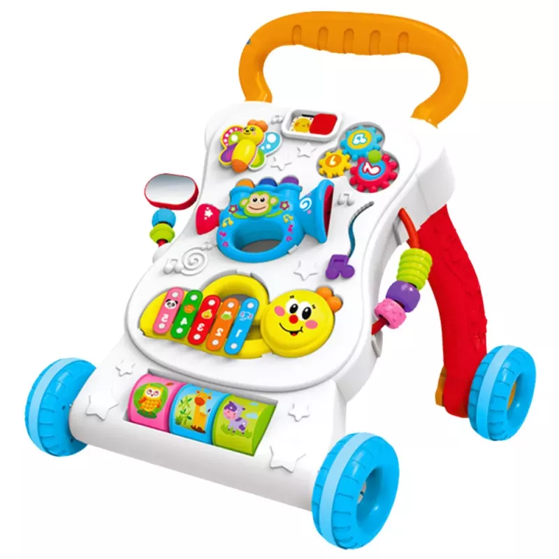 LEAN TOYS Andador con panel musical interactivo 3 en 1 Sonidos