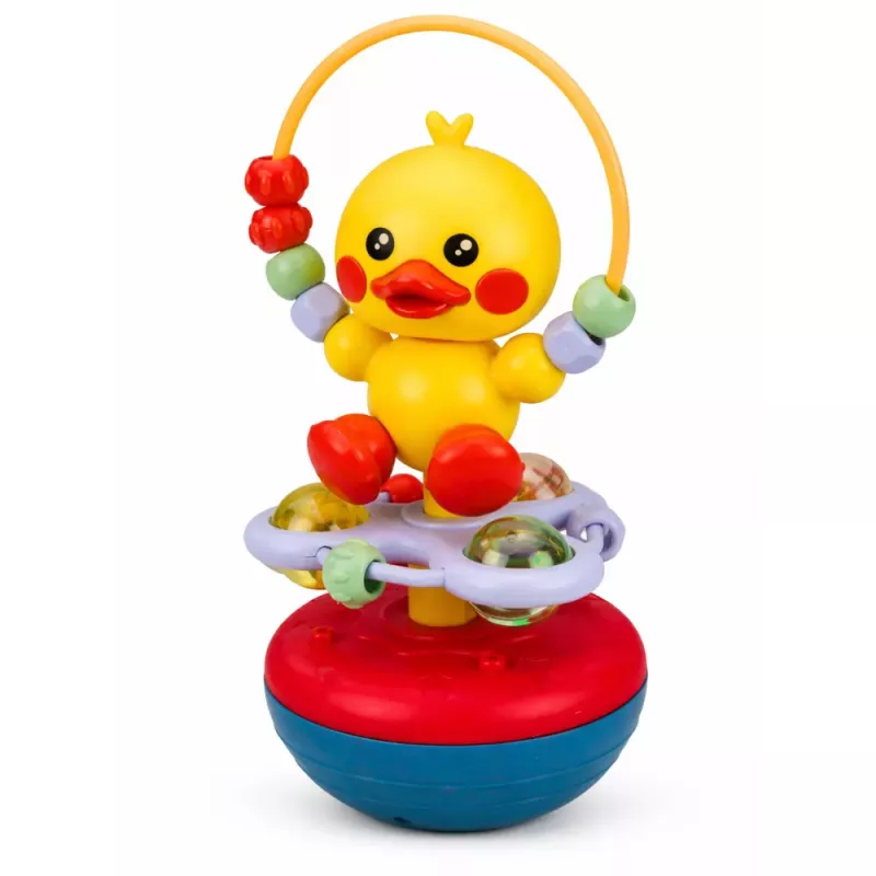 LEAN TOYS Pato Wanka Stand Up Educativo Interactivo Sonidos Sonajero Amarillo