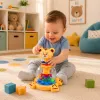 LEAN TOYS Spinner de tigre-gato interactivo con bolas para bebés