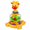 LEAN TOYS Spinner de jirafa interactivo con bolas giratorias para bebés