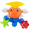 LEAN TOYS Set de baño cangrejo fuente juguete interactivo con ventosas