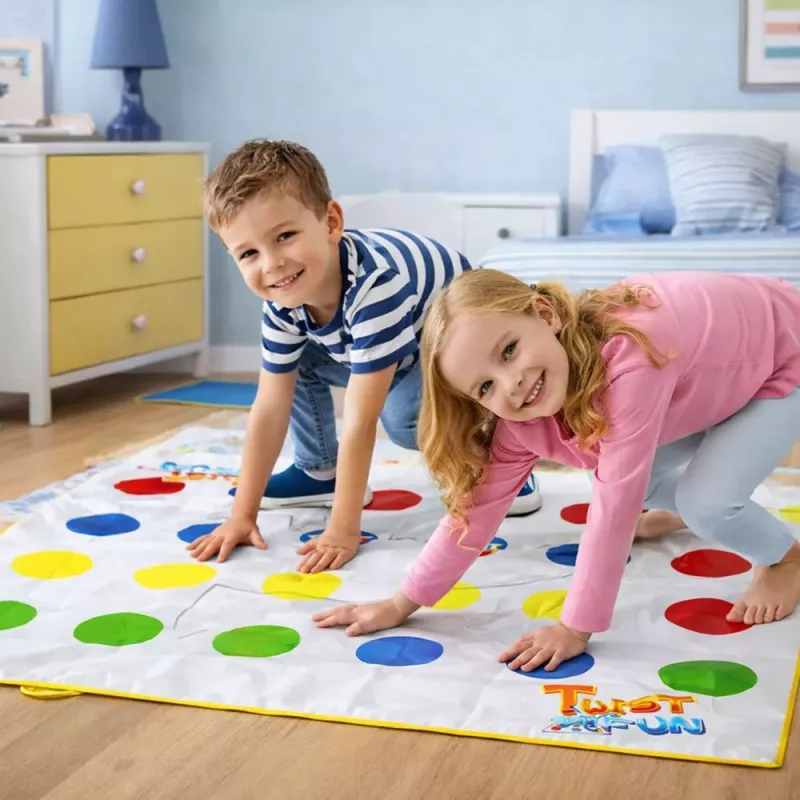 LEAN TOYS Family Twist Fun Mat juego de recreativa de rueda aleatoria