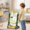 LEAN TOYS Pizarra magnética de doble cara, pizarra blanca, verde, 52 piezas