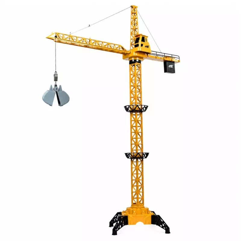 LEAN TOYS Grúa de construcción RC con mando a distancia por cable 360° giro 71 cm