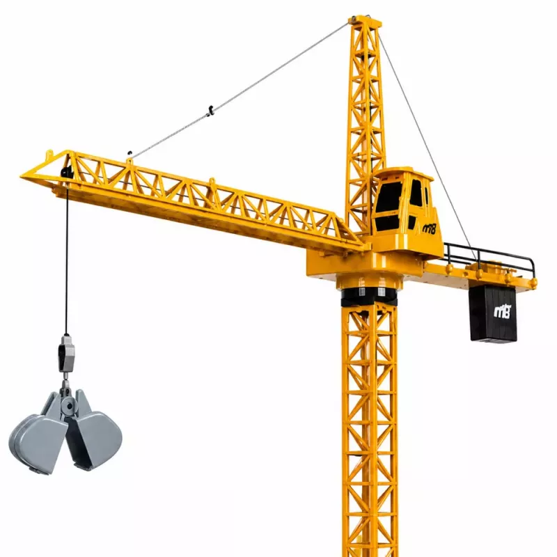 LEAN TOYS Grúa de construcción RC con mando a distancia por cable 360° giro 71 cm