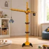 LEAN TOYS Grúa de construcción RC con mando a distancia por cable 360° giro 71 cm