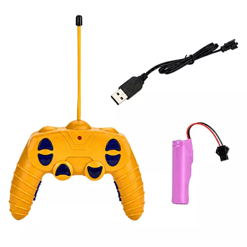 LEAN TOYS Grúa de construcción RC con mando a distancia por cable 360° giro 71 cm