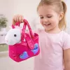 LEAN TOYS Peluche unicornio en bolsa, blanco, 25 cm