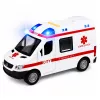 LEAN TOYS Ambulancia camilla con luces y sonidos blanca 1:10