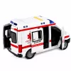 LEAN TOYS Ambulancia camilla con luces y sonidos blanca 1:10