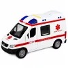 LEAN TOYS Ambulancia camilla con luces y sonidos blanca 1:10