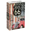 LEAN TOYS Caja fuerte libro con llave caja de caudales pequeña Route 66
