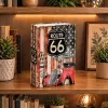 LEAN TOYS Caja fuerte libro con llave caja de caudales pequeña Route 66
