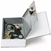 LEAN TOYS Caja fuerte libro con llave caja de caudales pequeña Route 66