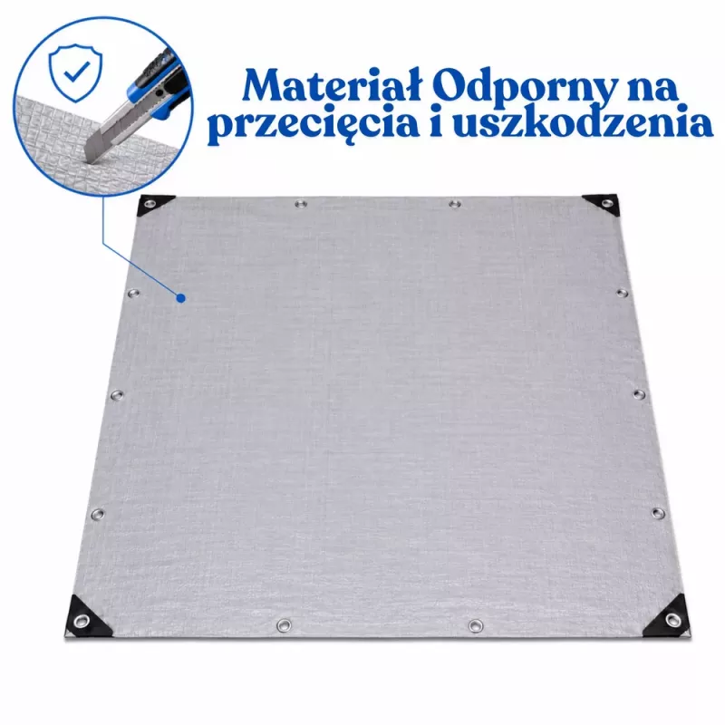 LEAN Lona impermeable reforzada protectora resistente a la lluvia gris 2x4 m
