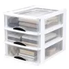 LEAN Organizador multifunción 3 cajones recipiente de plástico blanco