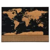 LEAN Póster rascable mapa del mundo para viajeros 82 x 59 cm