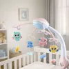 LEAN TOYS Proyector cuna carrusel 2 en 1 melodías sonidos de animales mando a distancia rosa