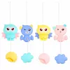 LEAN TOYS Proyector cuna carrusel 2 en 1 melodías sonidos de animales mando a distancia rosa