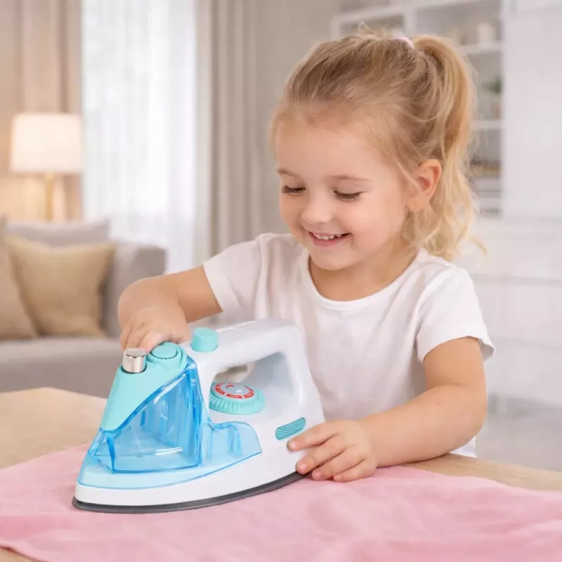 LEAN TOYS Plancha infantil con pulverizador de agua, luz y sonido, azul