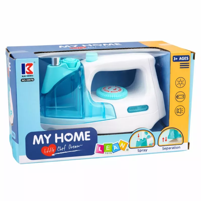 LEAN TOYS Plancha infantil con pulverizador de agua, luz y sonido, azul