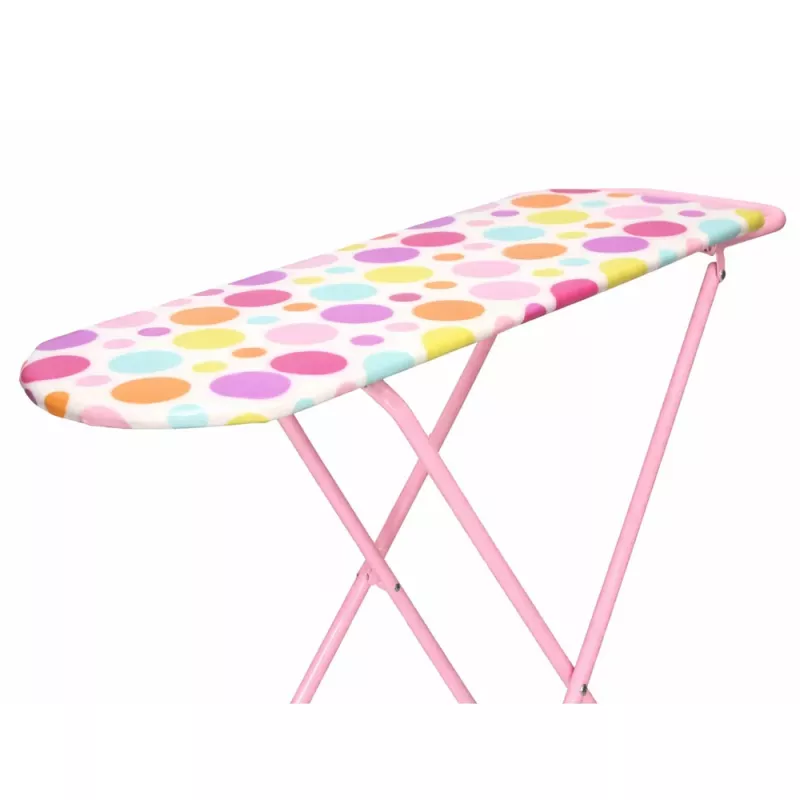 LEAN TOYS Tabla de planchar de juguete plegable de metal para niños Dots 61 cm