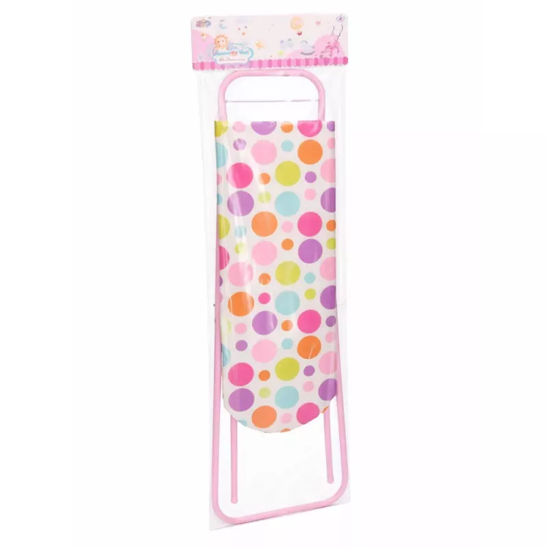 LEAN TOYS Tabla de planchar de juguete plegable de metal para niños Dots 61 cm