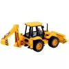 LEAN TOYS Maquinaria de construcción excavadora cargadora bulldozer con motor, luces, sonidos - amarillo