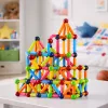 LEAN TOYS Set de barras de construcción magnéticas, creativo, multicolor, 166 piezas