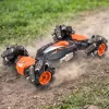 LEAN TOYS Coche RC teledirigido drift acrobacias twist naranja 1:16