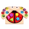 LEAN TOYS Juego de atrapar mariquitas de madera puzzle educativo clasificador de mariquitas