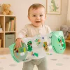 LEAN TOYS Rodillo de gateo inflable para niños pequeños dinosaurio 51 x 22 cm