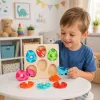 LEAN TOYS Puzzle de madera dinosaurios en huevos juego educativo de memoria