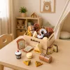 LEAN TOYS Set de mini panadería de madera con pan y velcro en caja 10 uds.