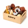 LEAN TOYS Set de mini panadería de madera con pan y velcro en caja 10 uds.