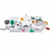 LEAN TOYS Libro sensorial de tela con elefante que cruje y chirría, gris
